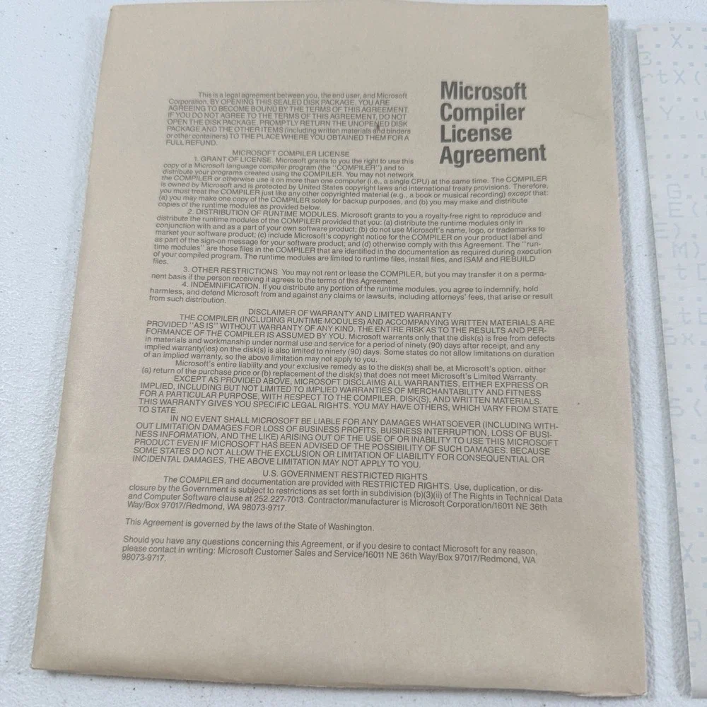 Microsoft Macro Assembler 5.0 MS-DOS Software‎ 5.25